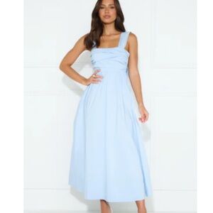 Bluebell Blossom Midi Dress - Light Blue